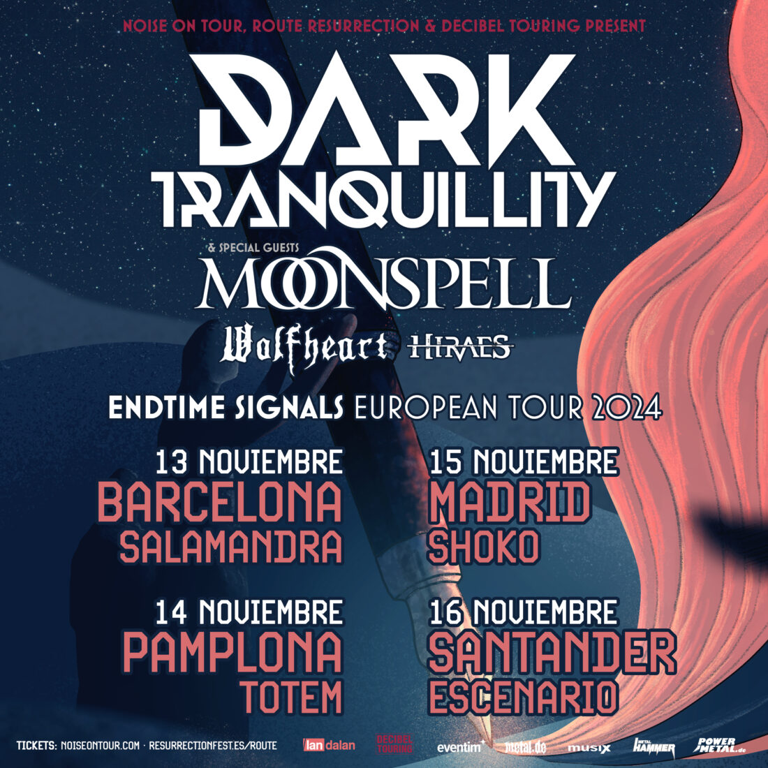 Nueva gira Route Resurrection: Dark Tranquillity con Moonspell