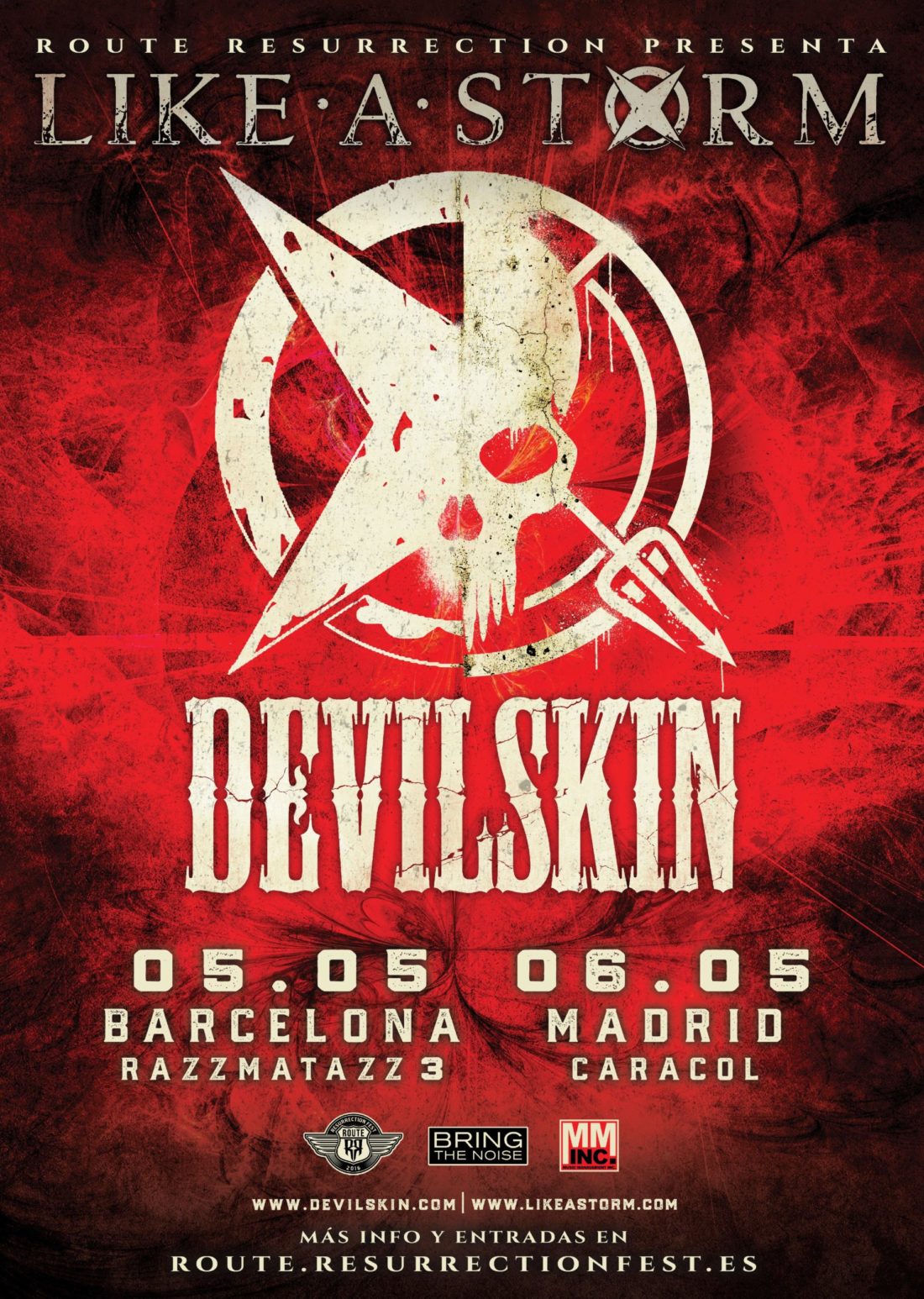 Nueva gira Route Resurrection: Like a Storm y Devilskin visitan España como cabezas de cartel
