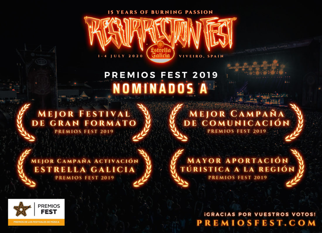 Resurrection Fest Estrella Galicia 2019: nominado en los Premios Fest 2019