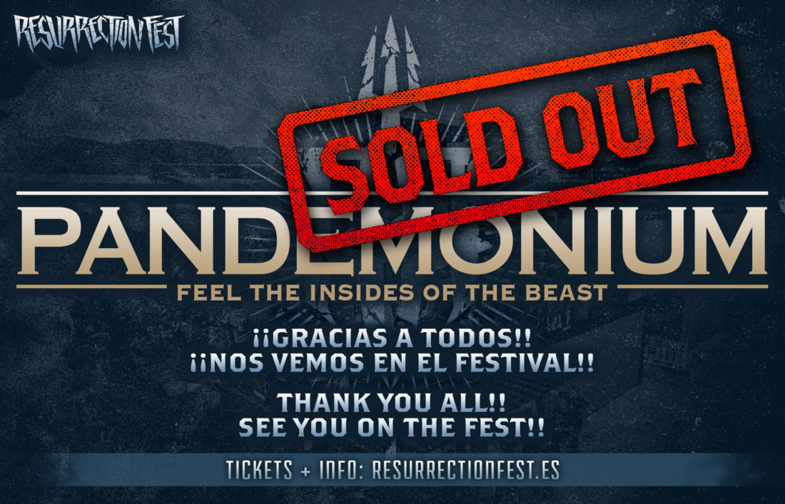 Pandemonium Tickets for Resurrection Fest 2016 are now sold-out!