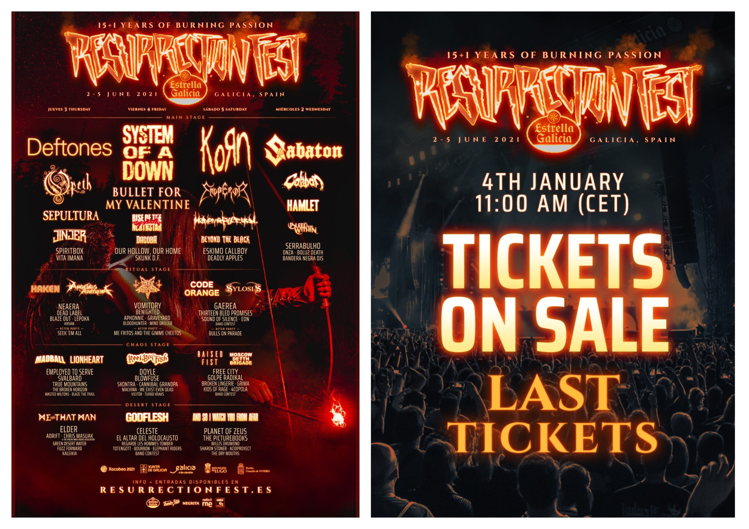 Mañana entradas a la venta, toda la información aquí Resurrection