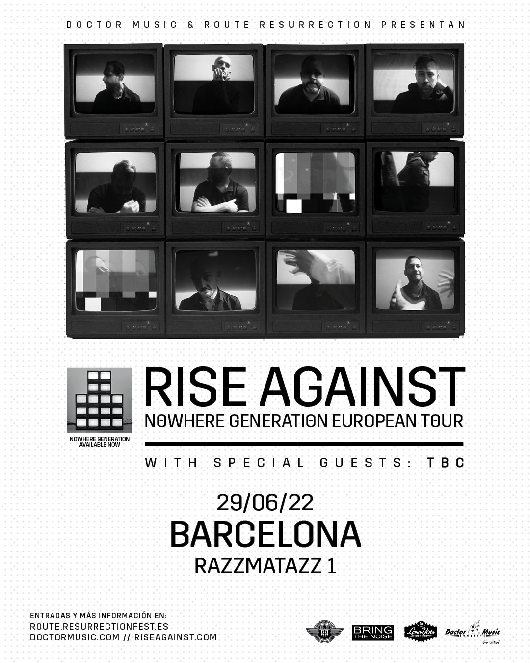 Nueva gira Route Resurrection: Rise Against actuará en Barcelona tras más de 10 años después