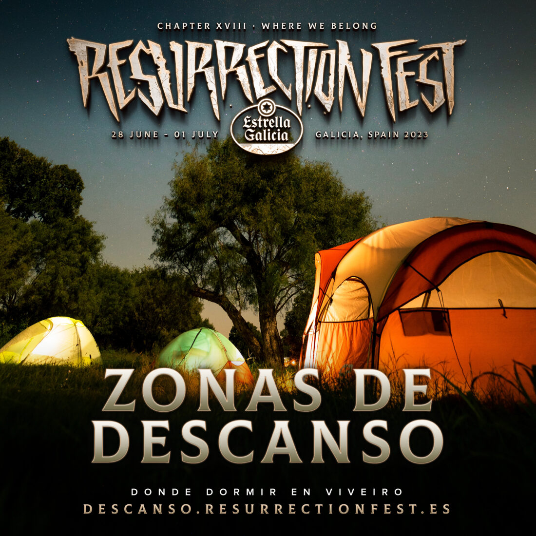 MAPA DE ZONAS DE DESCANSO RESURRECTION FEST EG 2023