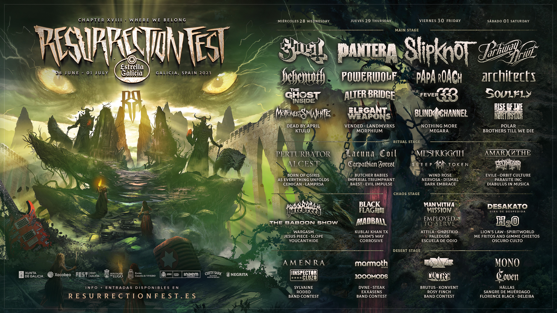 Resurrection Fest Estrella Galicia Official website / Web oficial