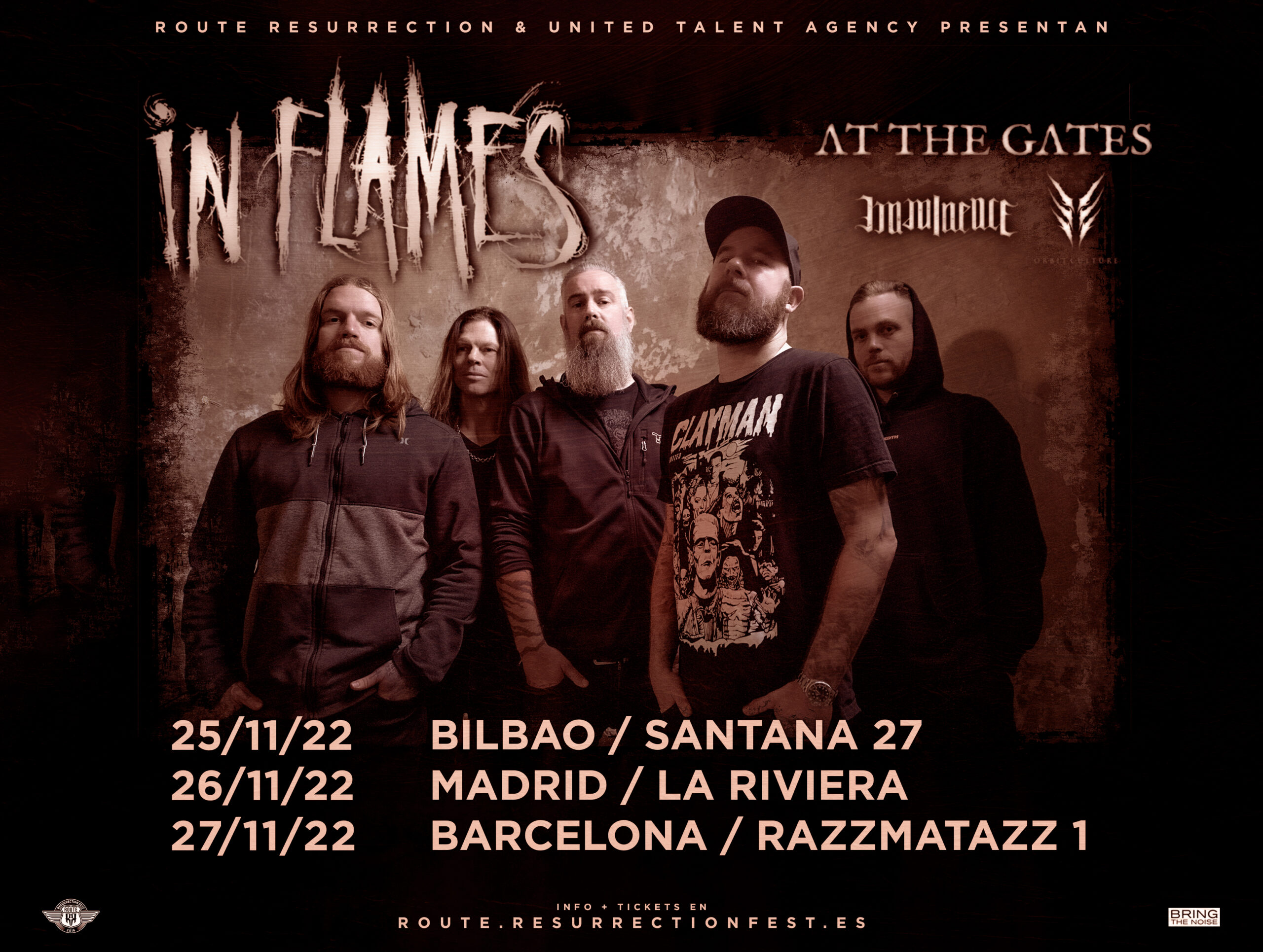A la venta las entradas para la gira de In Flames con At The Gates