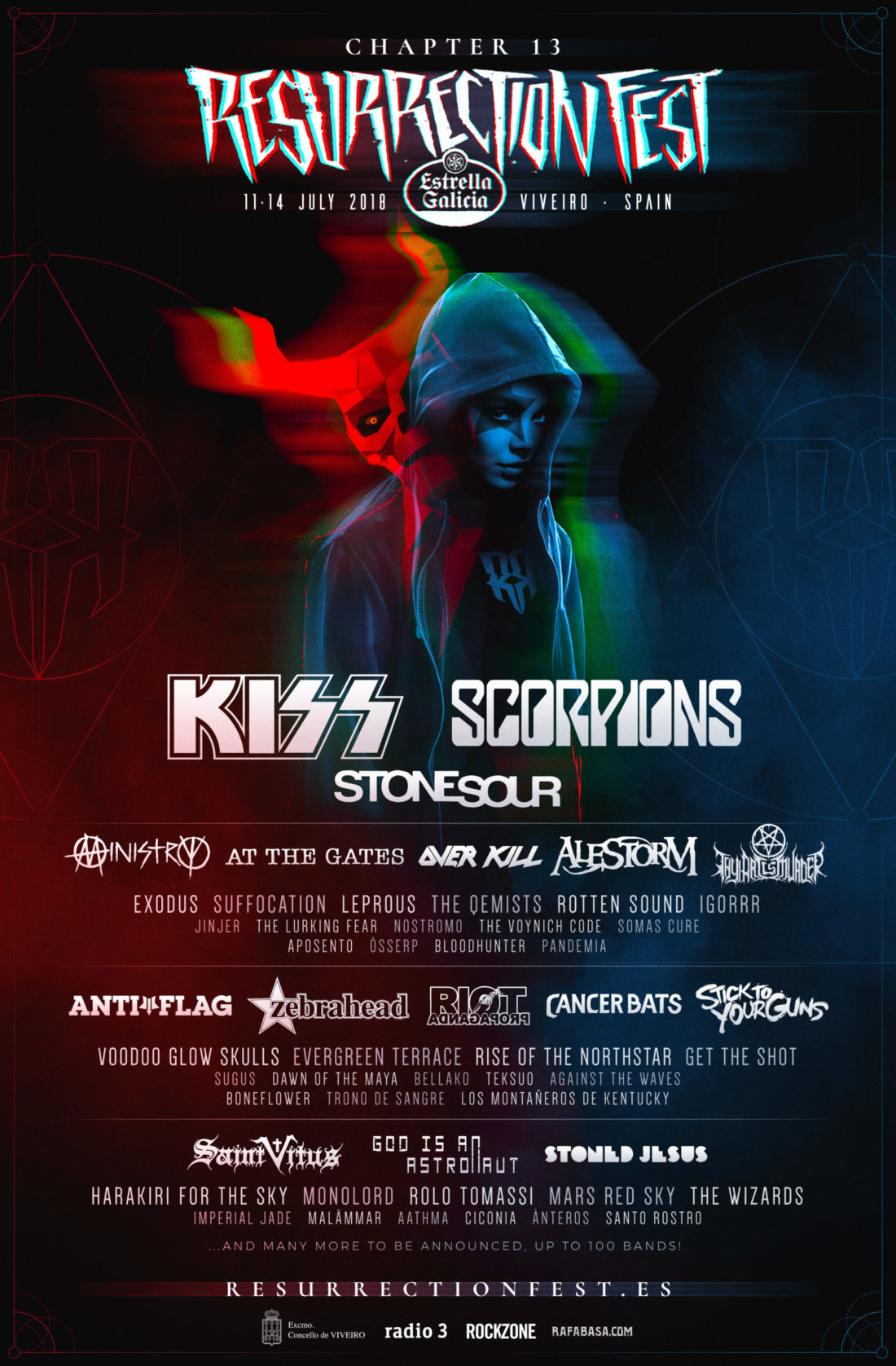First bands announcement of Resurrection Fest Estrella Galicia 2018: KISS and Scorpions will headline the festival