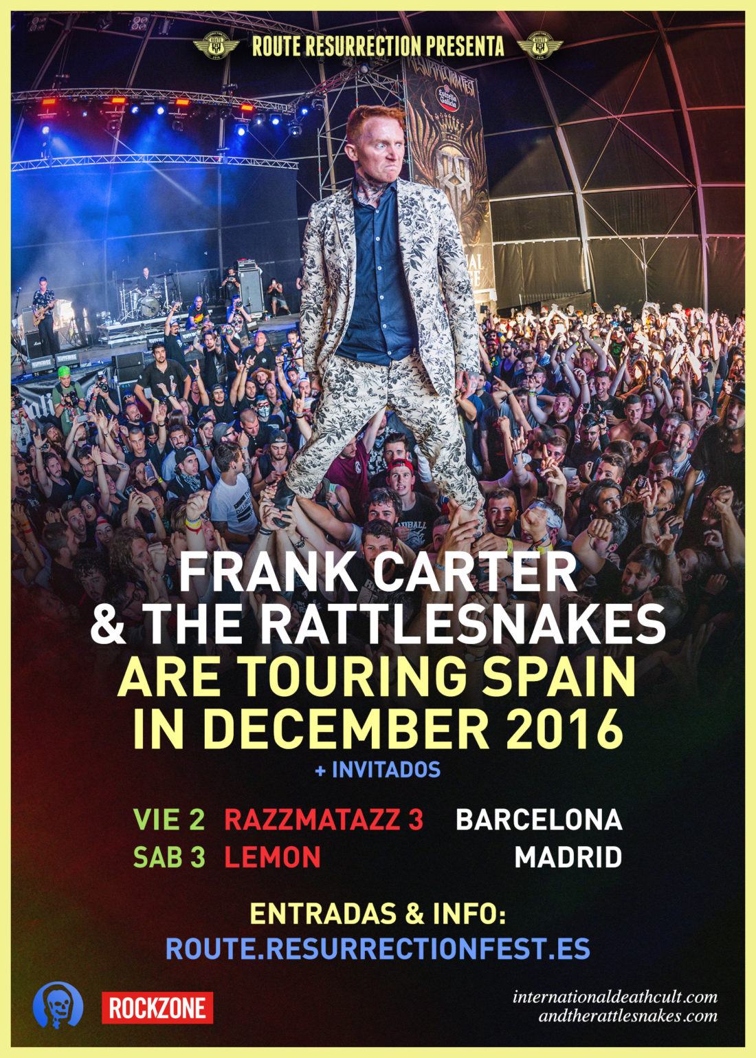 Nuevo Route Resurrection: Frank Carter & The Rattlesnakes en Madrid y Barcelona