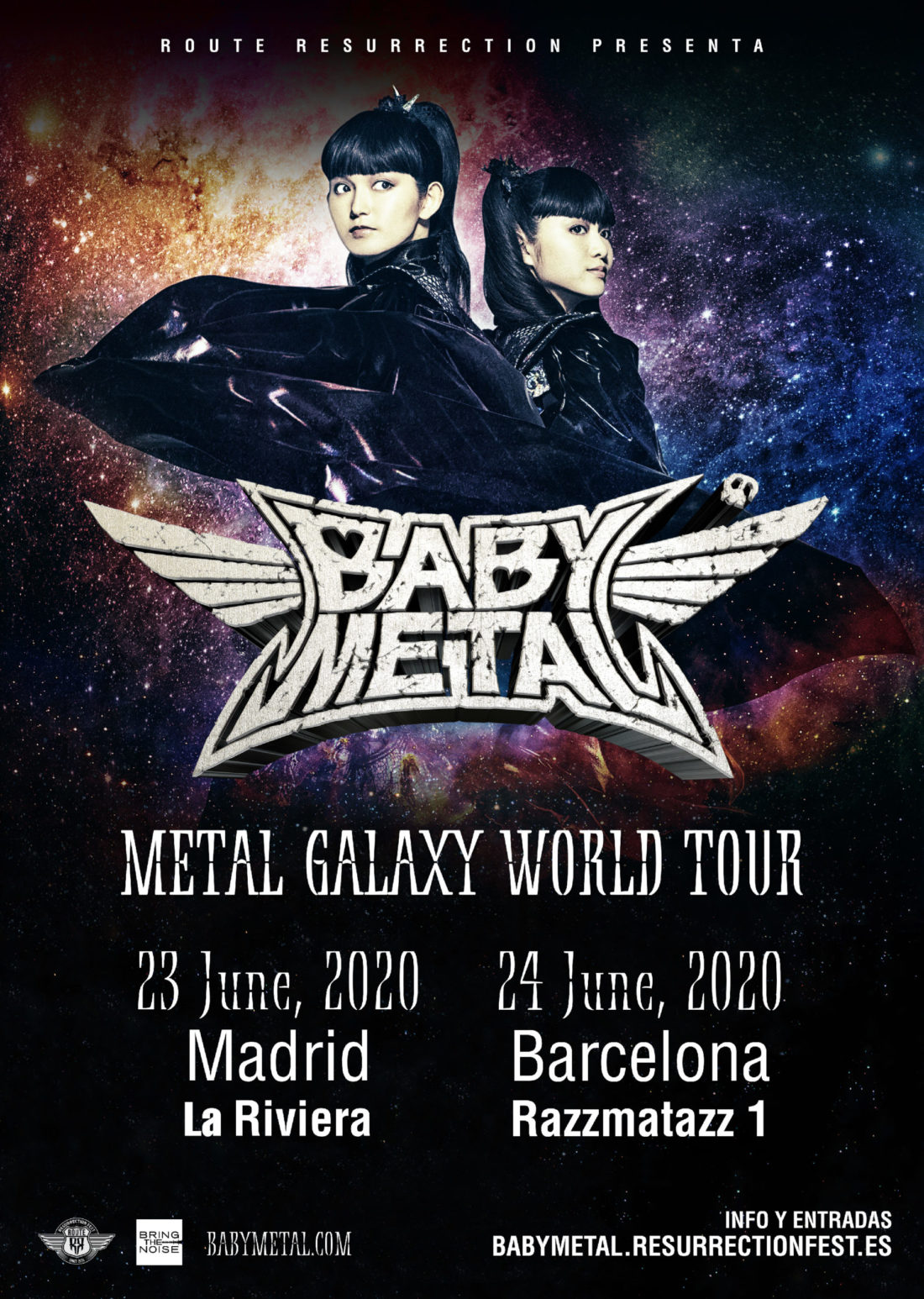 Nueva gira Route Resurrection: ¡Babymetal actuarán por primera vez en España!