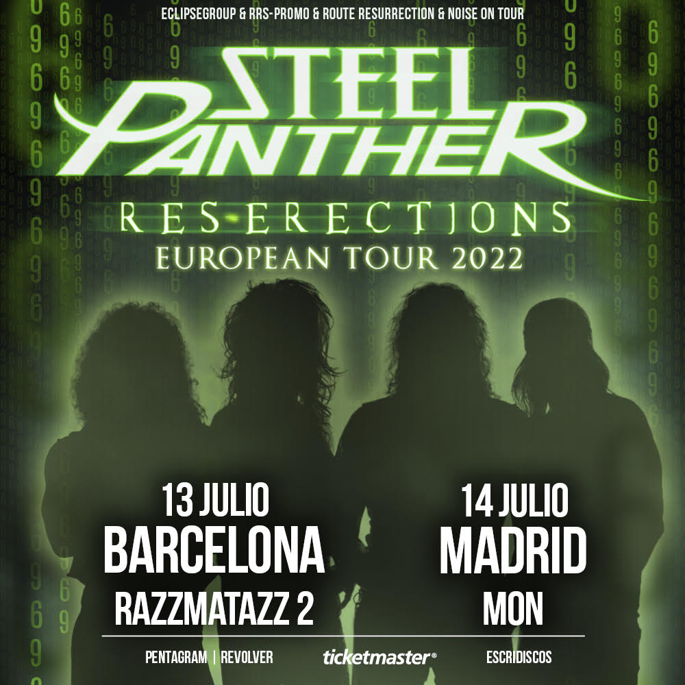 Nueva gira Route Resurrection: Steel Panther en Madrid y Barcelona