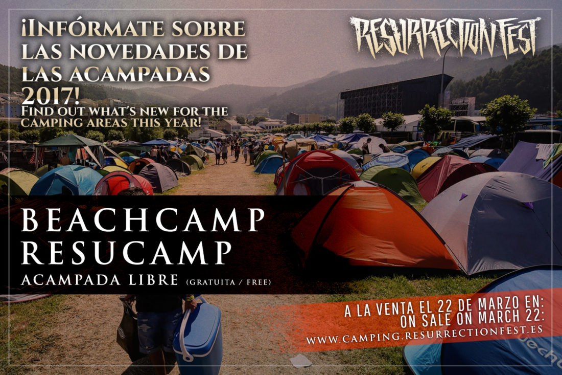 Acampadas del Resurrection Fest 2017 anunciadas y a la venta Beachcamp y Resucamp