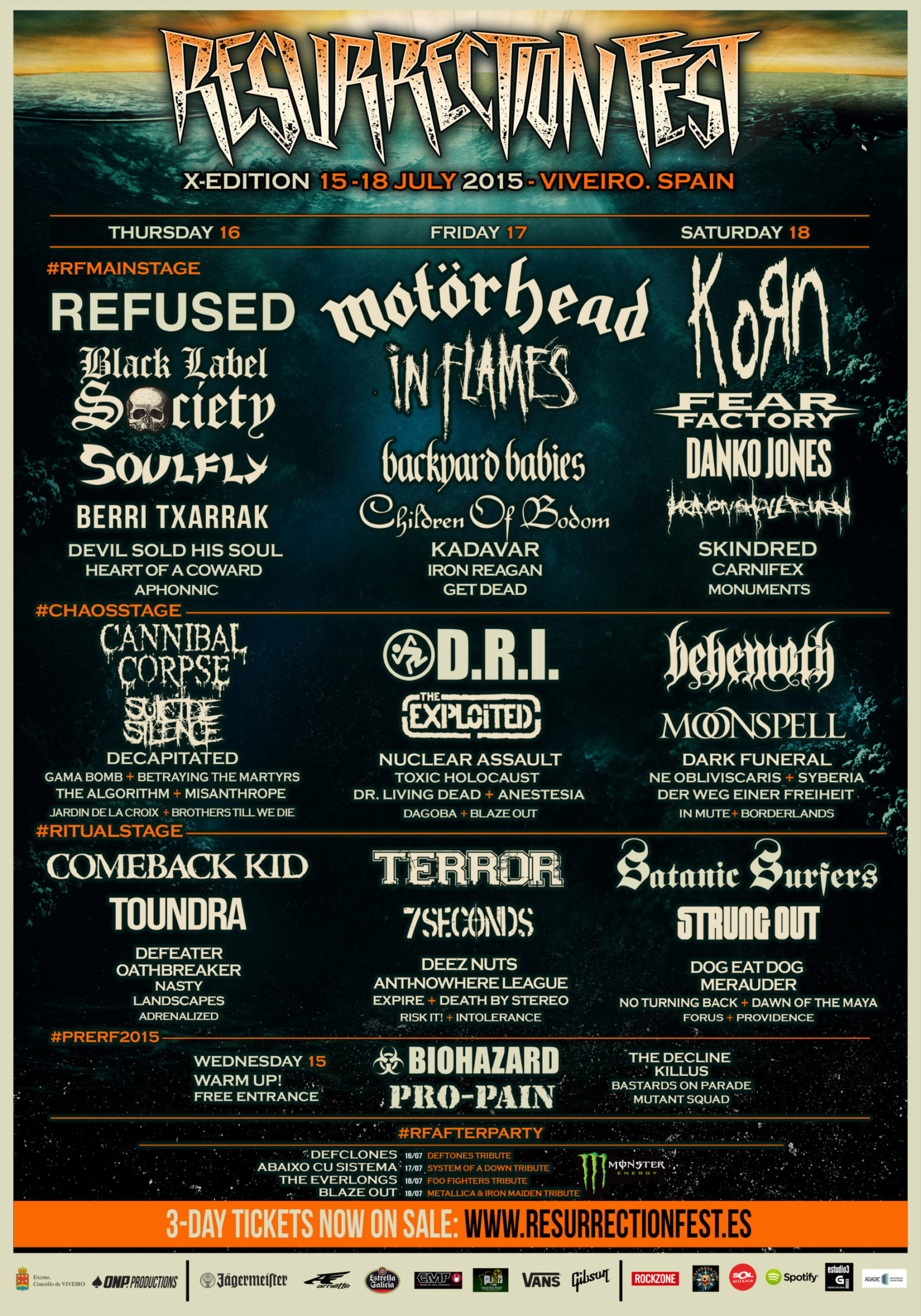 Cartel de Resurrection Fest 2015