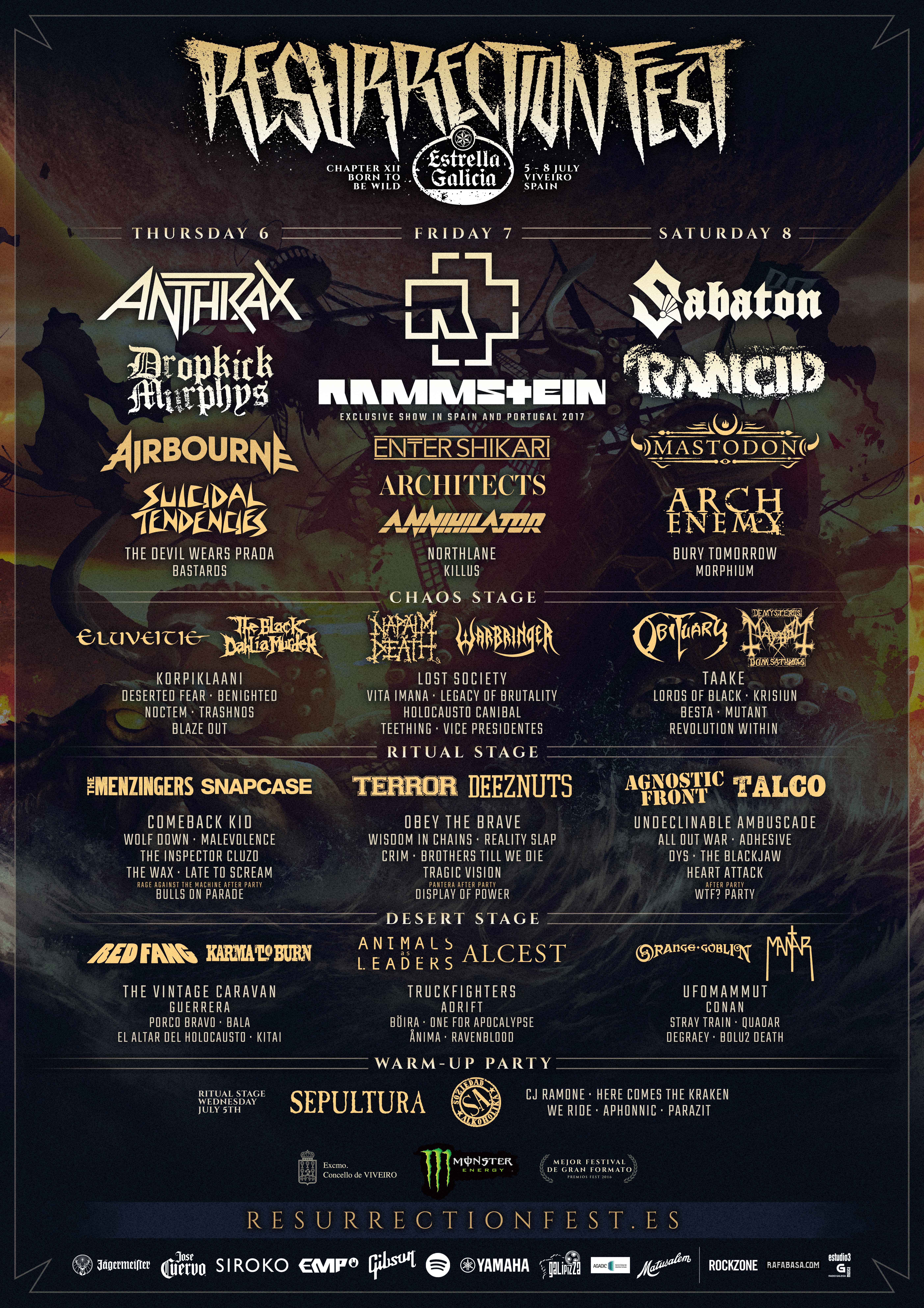 Cartel de Resurrection Fest 2017