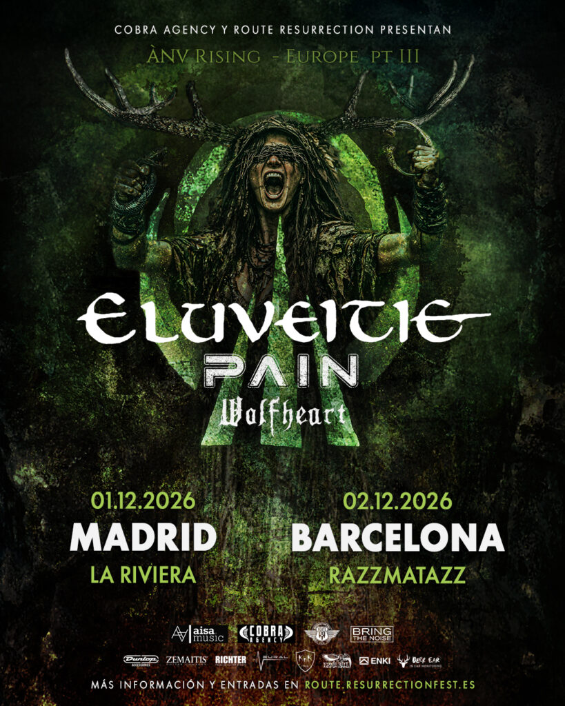 ¡Eluveitie vuelven a España en diciembre de este 2026!