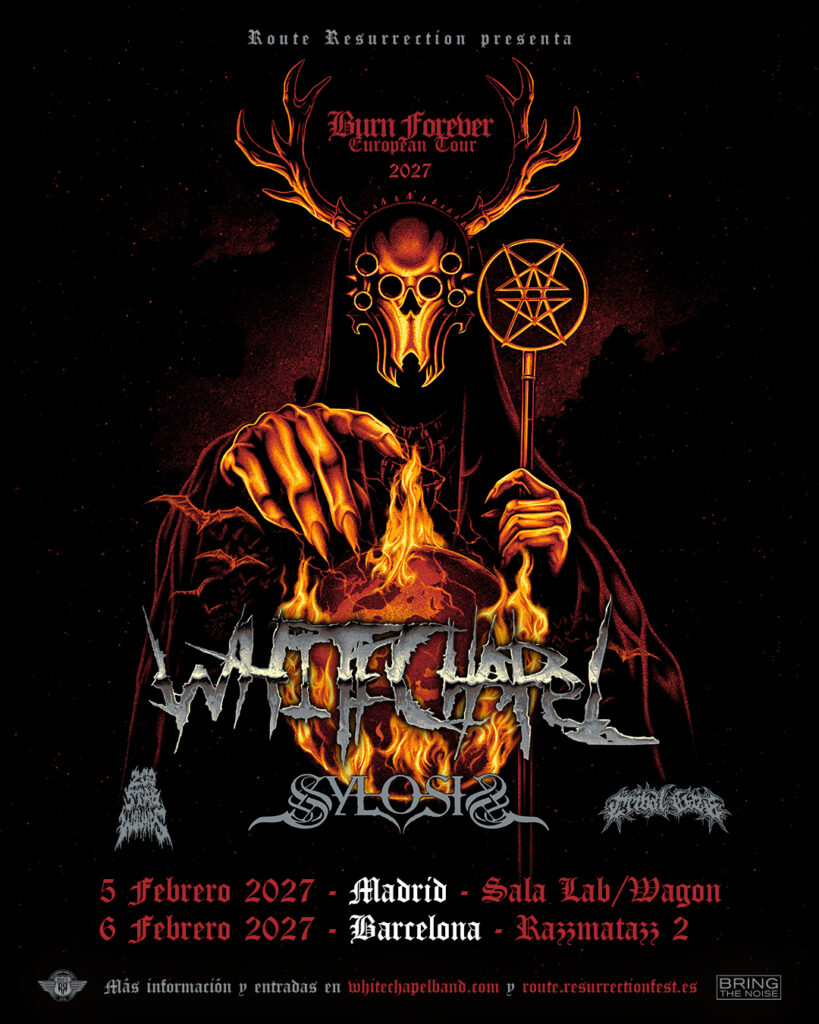 ¡Whitechapel traerán su Burn Forever European Tour 2027 por España el año que viene!